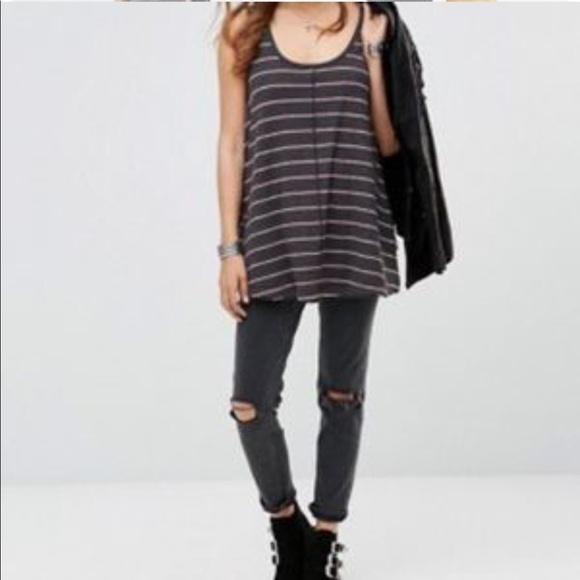 We The Free Striped Swing Tunic Tank Top - Picture 1 of 6